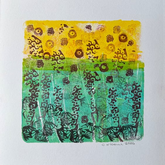 Seaside Treasures - Monoprint    Made in Yorkshire