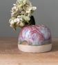 Handmade flower frog, Ikebana vase for fresh or dried flowers, pink vase  - Image 3