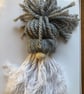 'Bruno' Hanging Gnome with Brown Hat - Upcycled Woodland Decor (28cm Drop) - Image 4
