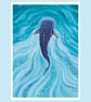 Whale Shark Illustrated Art Print - Image 4