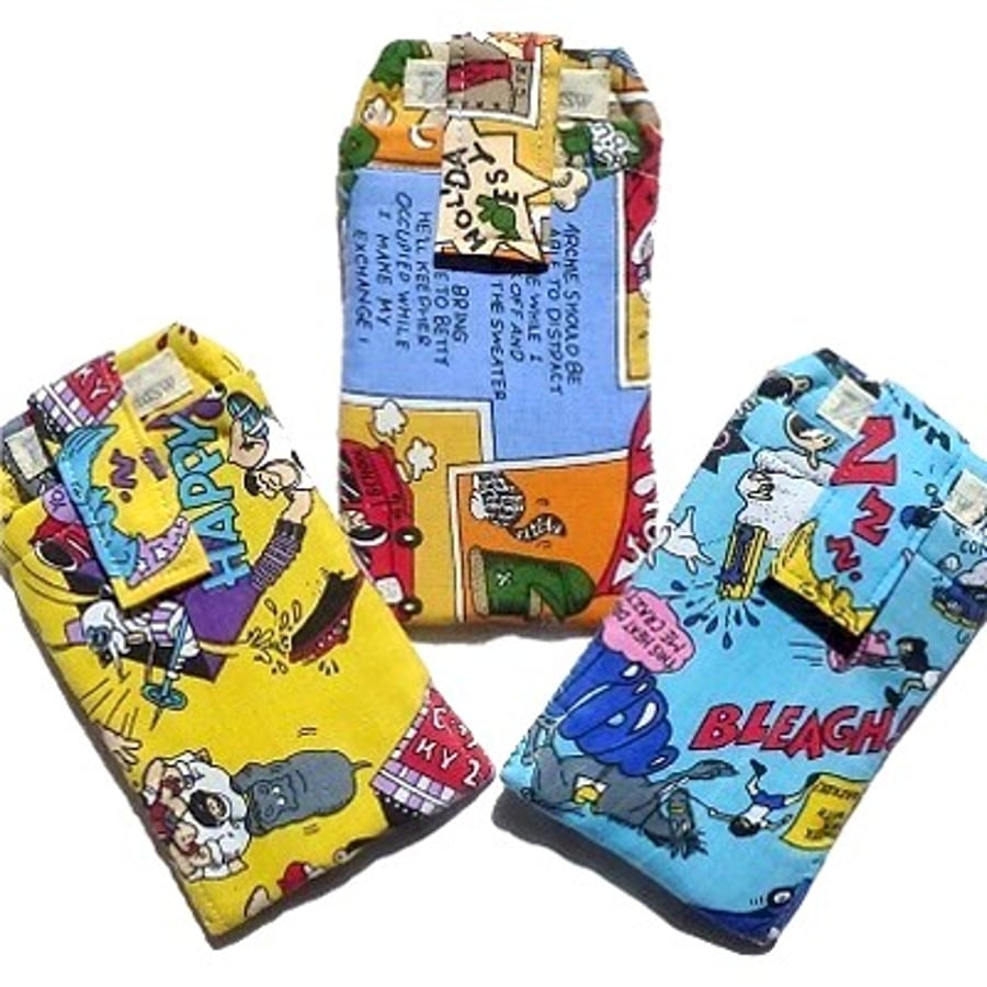 SALE! comic cartoon mobile phone cover – orange, yellow or light blue