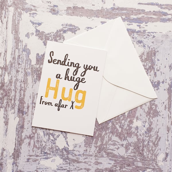 Sending You A Huge Hug From Afar Greeting Card