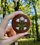 Hand embroidered floral brooch pin - Image 1