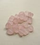 20  Pale Pink Frosted Resin Heart Beads - Image 1