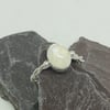 Moonstone and Twisted Silver Ring