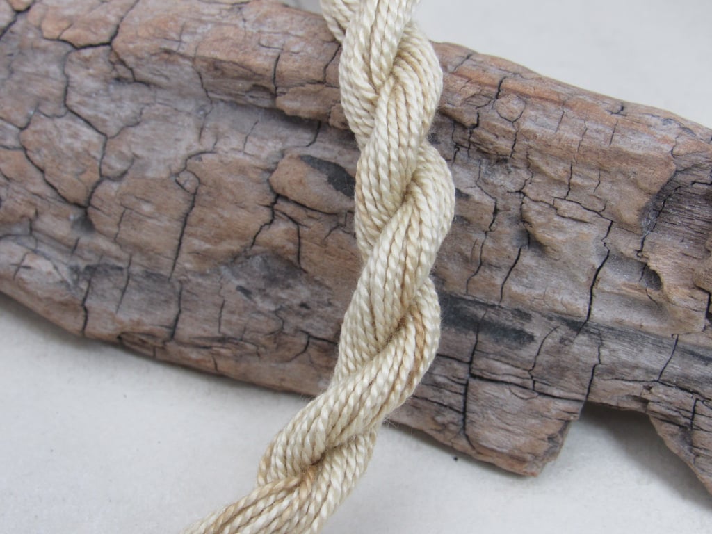 15m Natural Hypericum Dye Pale Yellow Brown Cotton Perle 5 Thread Floss