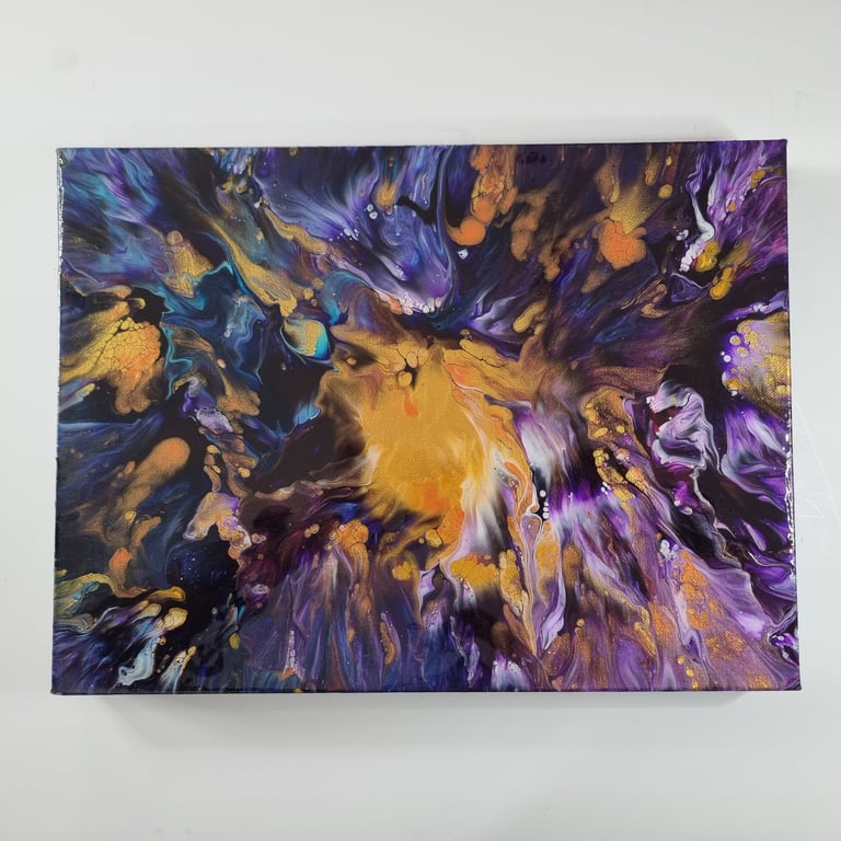 (32) Acrylic Art painting - Cosmic Rush Hour