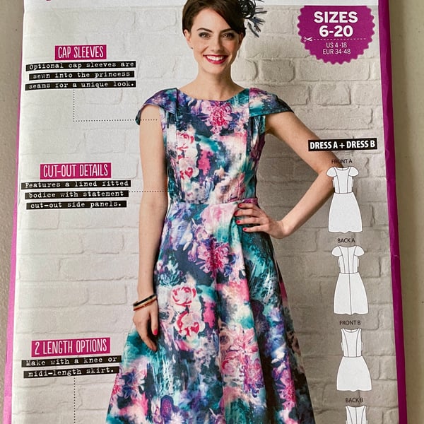 Simply Sewing Sophia Dress. Size 6 to 20. This pattern is new and uncut