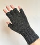 Fingerless gloves alpaca grey - Image 2