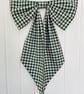 Oversized Bow - Bottle Green Gingham  - Image 3