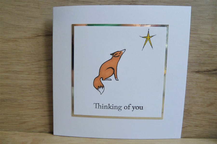 Thinking of you fox card