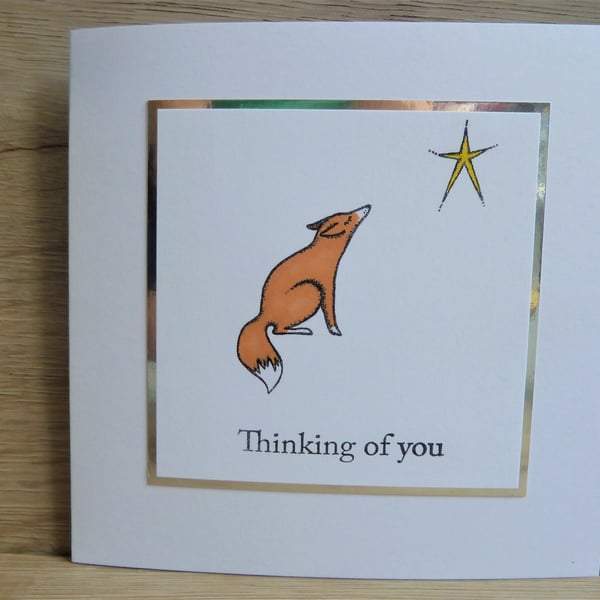 Thinking of you fox card