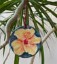 Flower ornament - Orange Hibiscus - tropical flower, tropical Christmas decor - Image 2