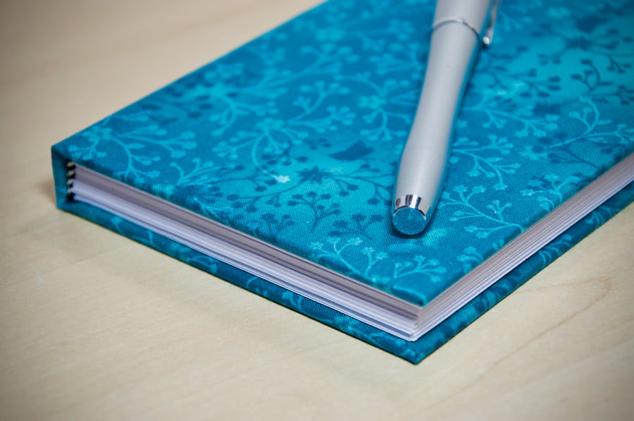 A6 Hardback Lined Notebook with full cloth cover