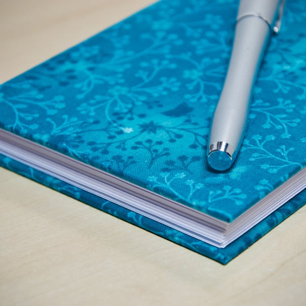 A6 Hardback Lined Notebook with full cloth cover