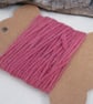 Hand Dyed Natural Dye Cherry Pink Pure Wool Tapestry Thread