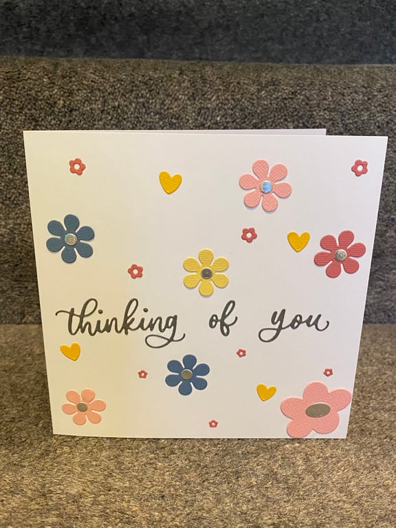  Thinking of You – Handmade Floral Card 