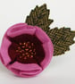Double Pink Rose Brooch - Image 1