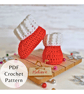 Ridged Cuff Crochet Baby Booties Pattern - US Terms - Image 2