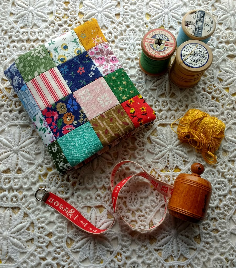 Each One With A Tale Behind It patchwork squares needlecase