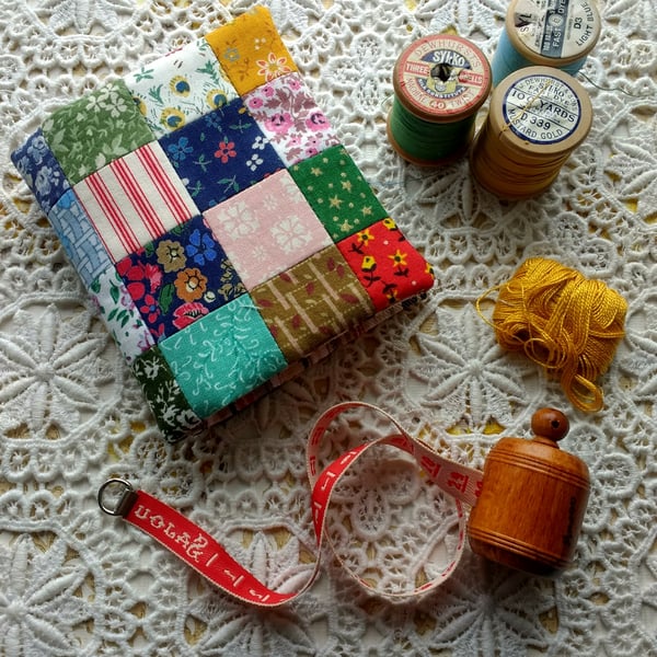 Each One With A Tale Behind It patchwork squares needlecase