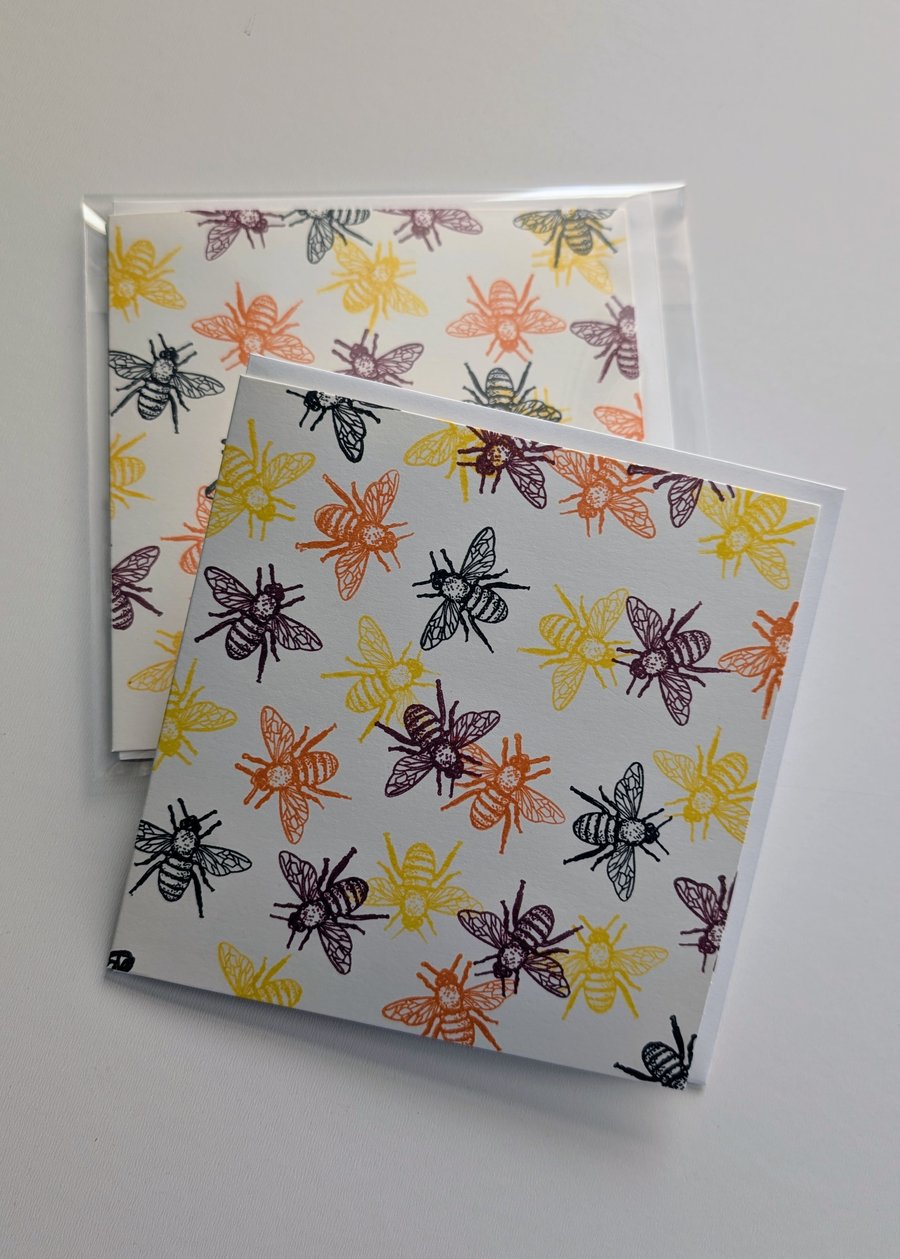 Honey Bee Blank Greeting Card 