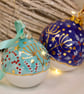 Winter wildflower ceramic Christmas bauble - Image 5