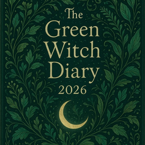 The Witch's Garden A4 Day per page Lunar Cycle Diary Moon Phase Planner GREEN
