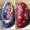 Madonna and Child Hand painted pebble.