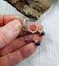 Earrings, Sterling Silver Infinity Circles and Amethyst Droppers - Image 5