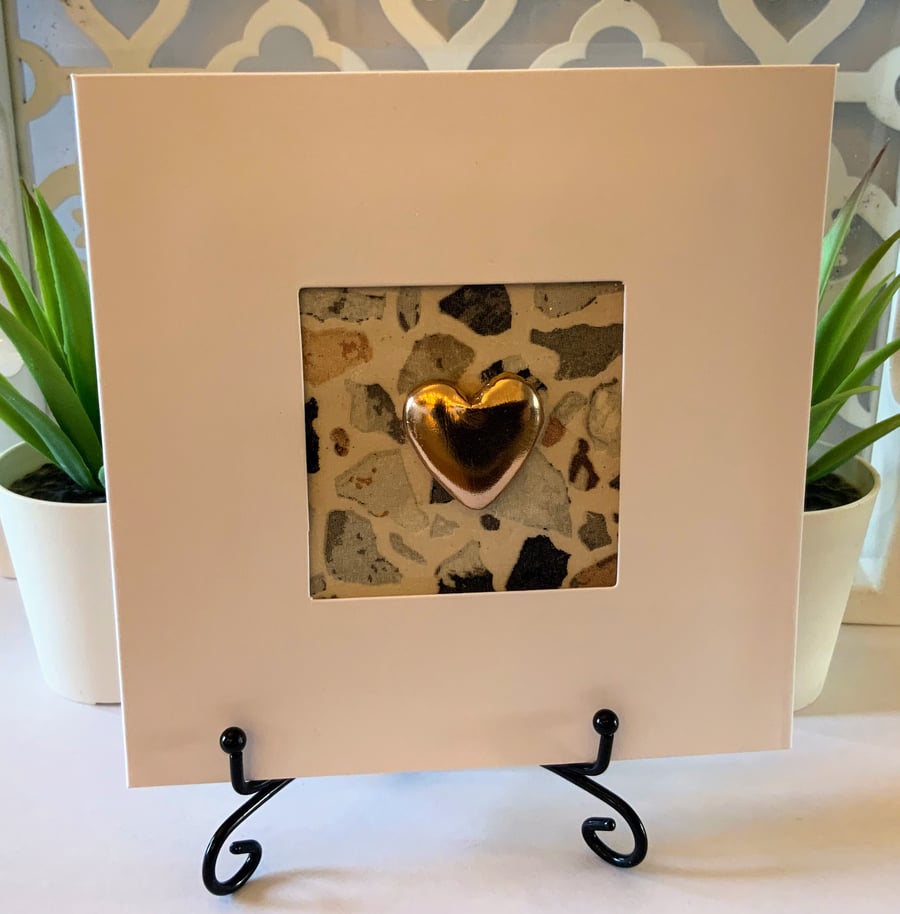 Rose Gold Heart Bespoke Occasion Card.