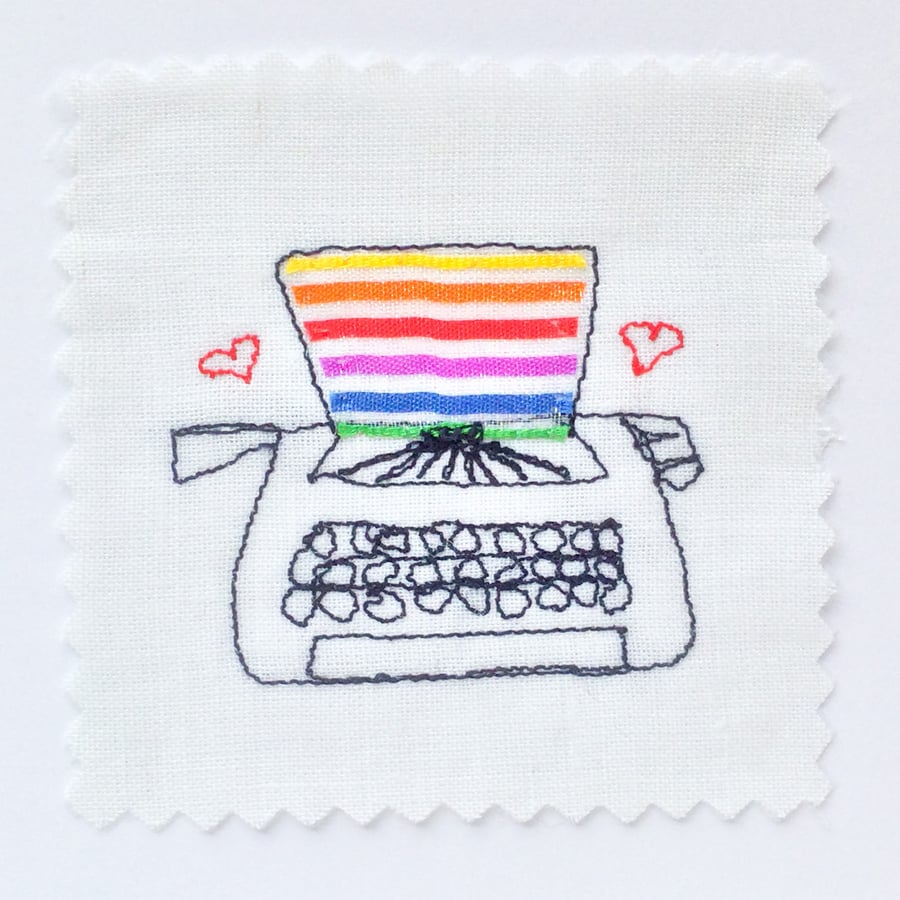 Embroidered Card. 