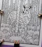 Deer Forest Animal A4 Colouring Page Printable JPG by S Godwin Studio - Image 3