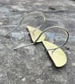 Brass Half Moon Dangle Earrings - Image 2