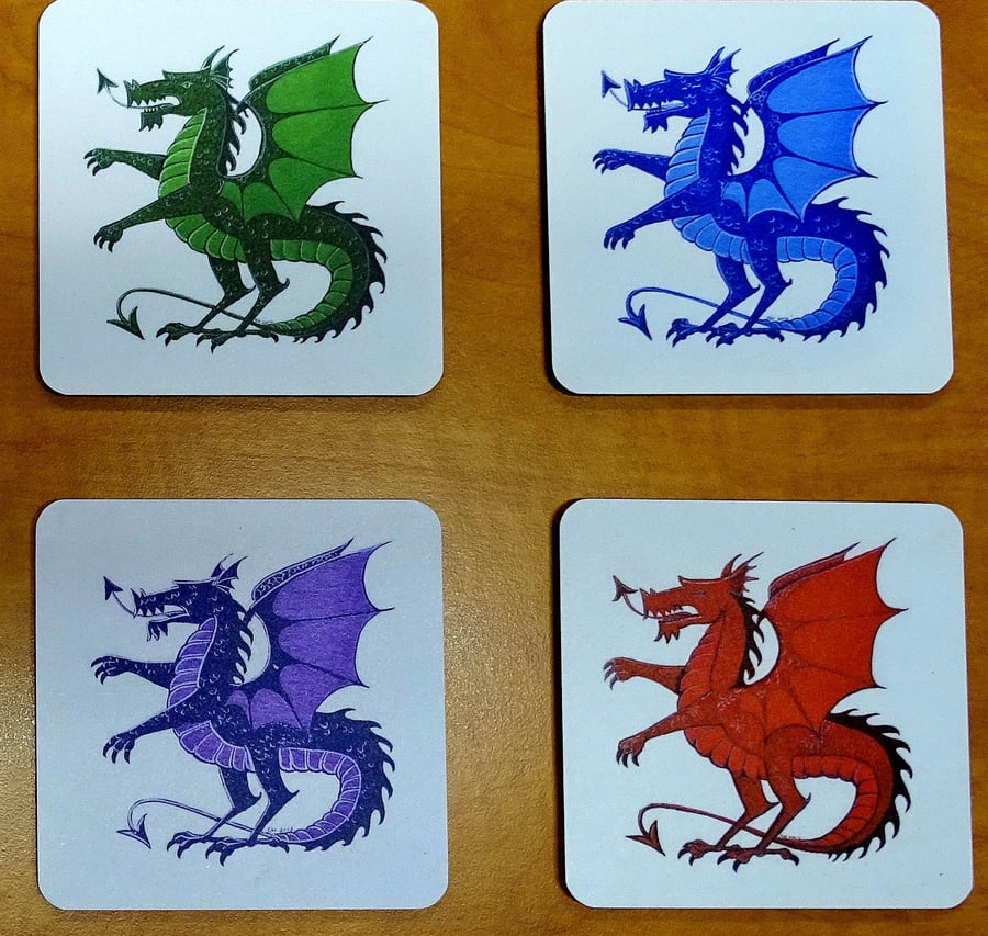 Dragon coaster set new home gift housewarming gift.
