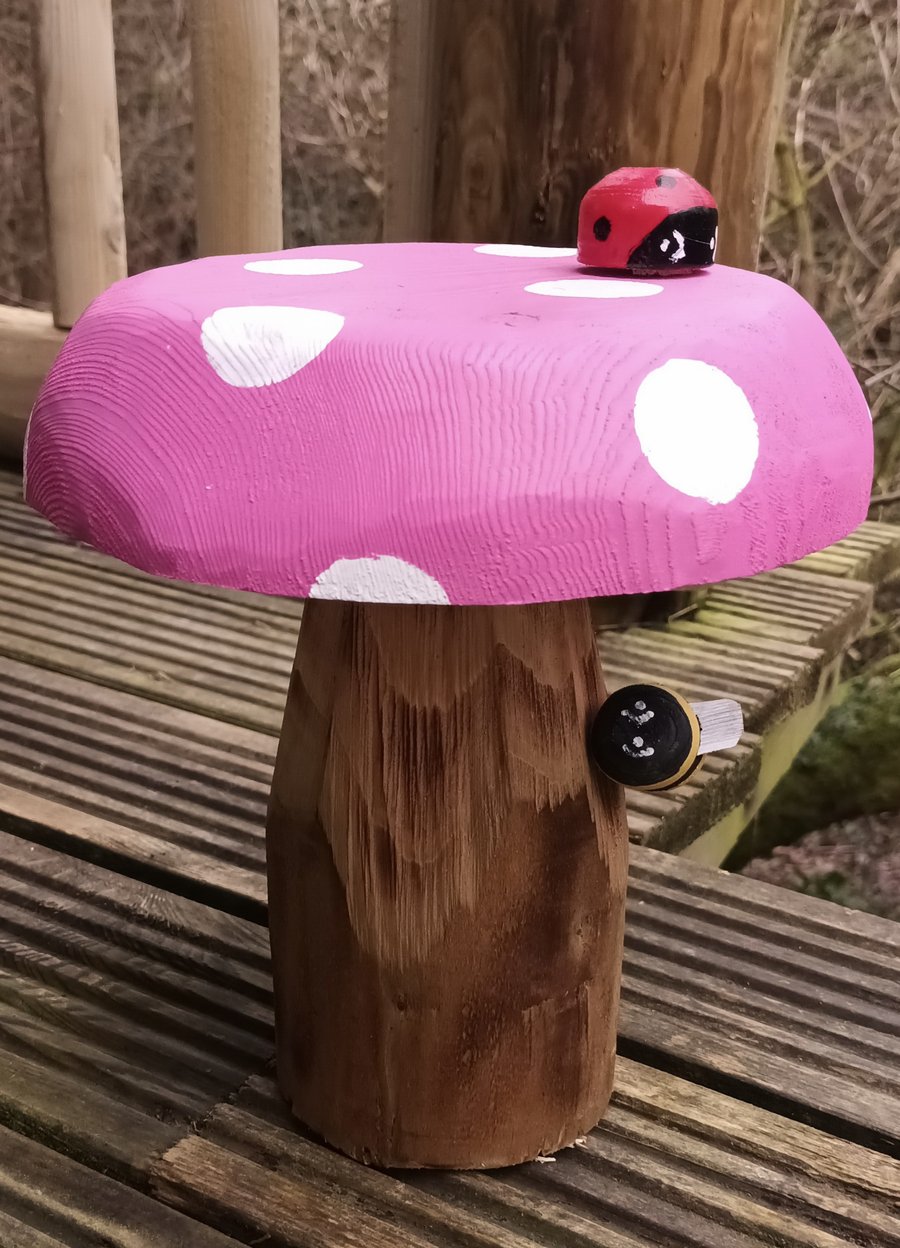 Pink Spotty Toadstool