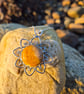 Sterling silver and fossilised coral stone necklace  - Image 2
