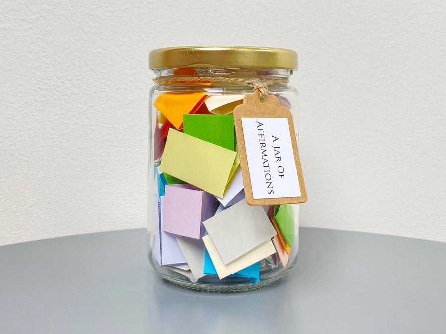 A Jar of Affirmations - Wellness Self Care - Mental Health Quote Gift