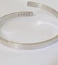 LOVE and Heart Bangle, Recycled Sterling Silver, Secret LOVE Message Inside - Image 4
