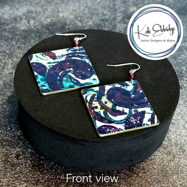 Handmade Wearable Art Statement Earrings Sterling Silver