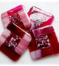 Fused Glass Coasters Set of 4 8cm Pink - Image 5