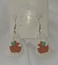  Hand-sculpted Ghost Holding Pumpkin Earrings - Cute Halloween Jewellery
