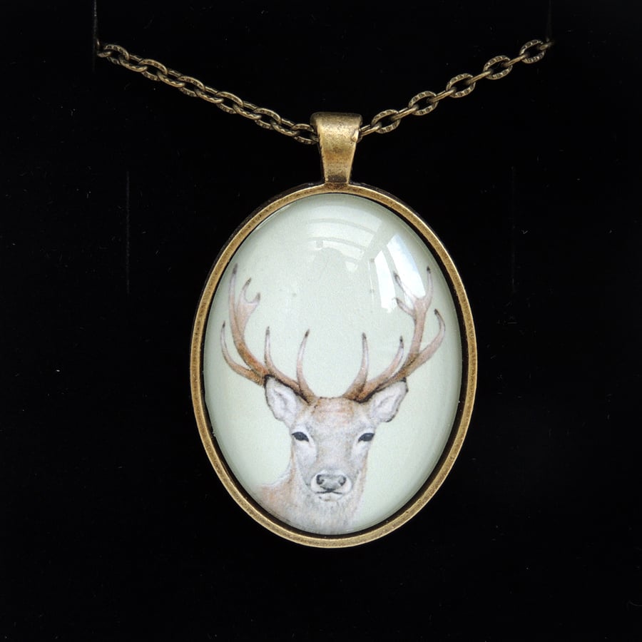 Deer Pendant Necklace - Simply Bronze Style 