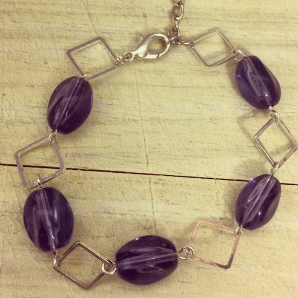 Purple and squares bracelet