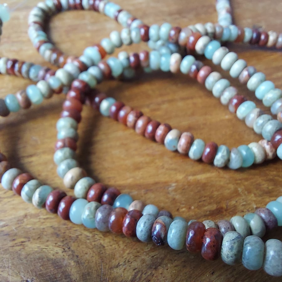 Aqua Terra Jasper 4mm Rondelles