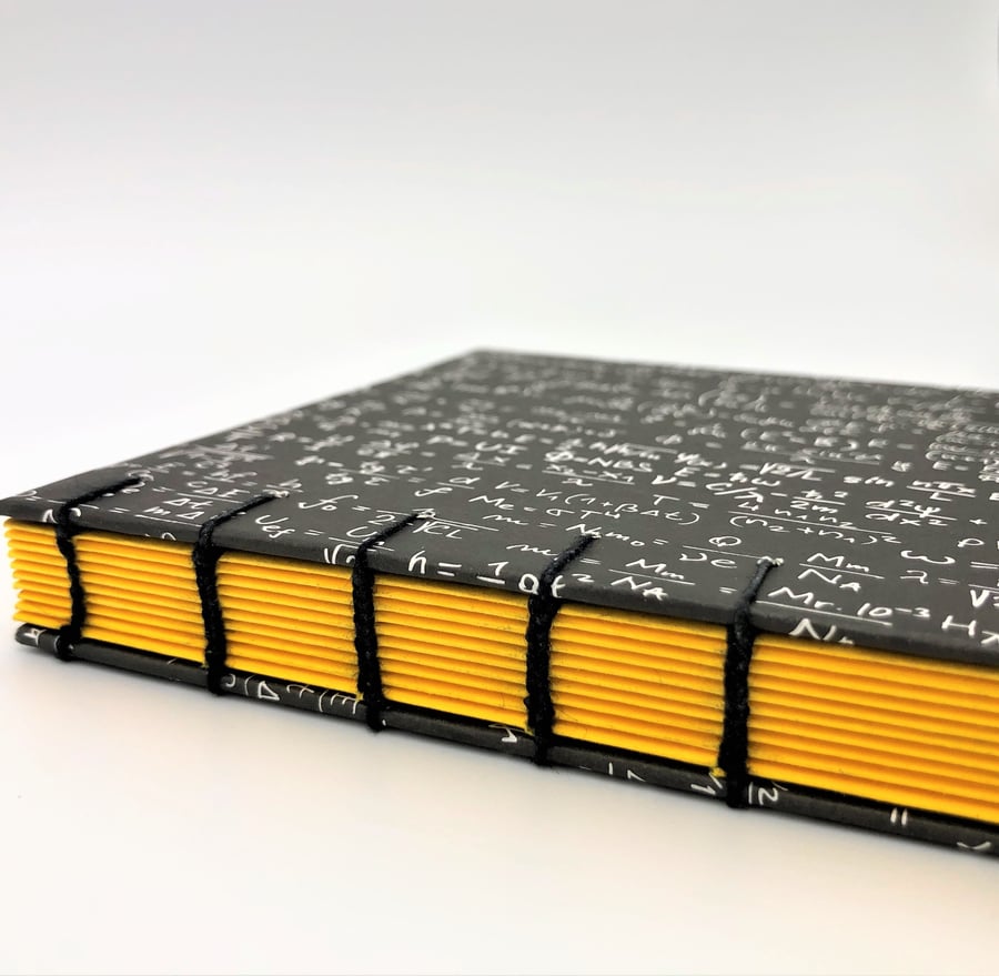 Maths lovers' A5 coptic stitch notebook