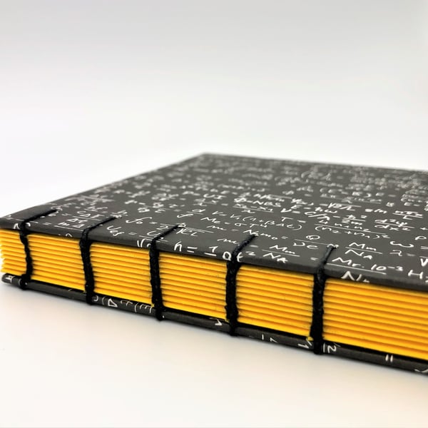 Maths lovers' A5 coptic stitch notebook