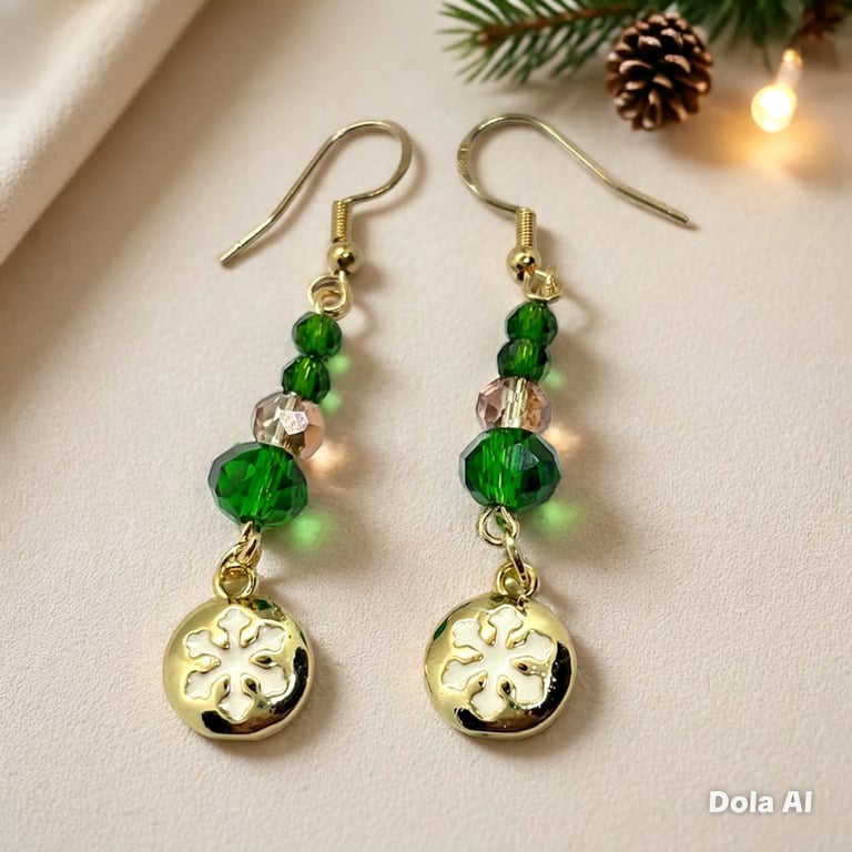 Handmade Snowflake Festive Earrings