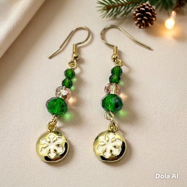Handmade Snowflake Festive Earrings