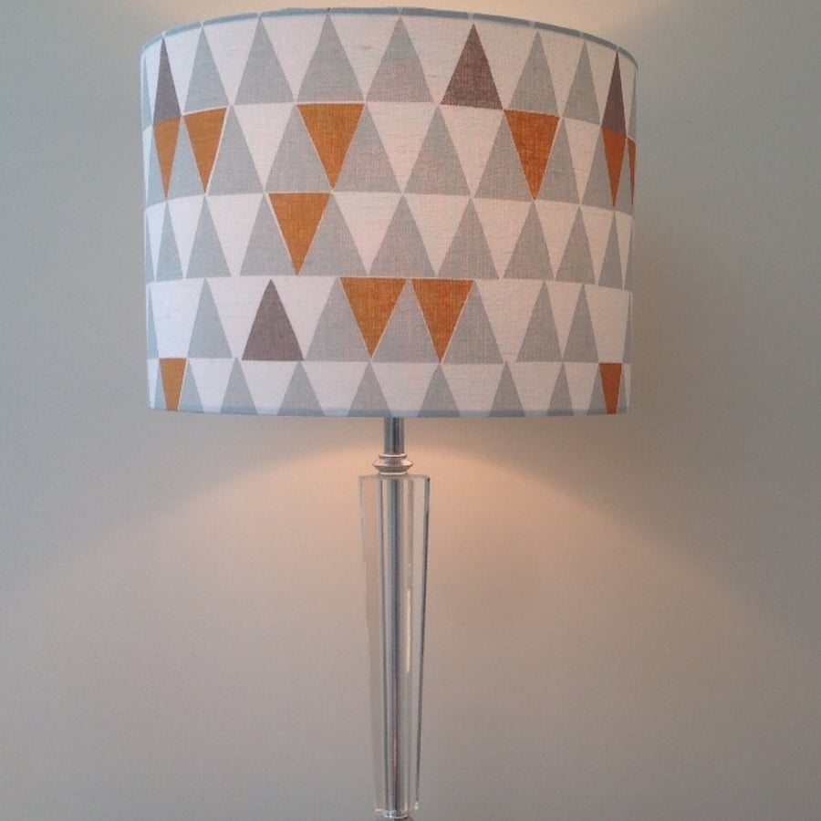  Jaffa Turquoise Geometric drum lampshade